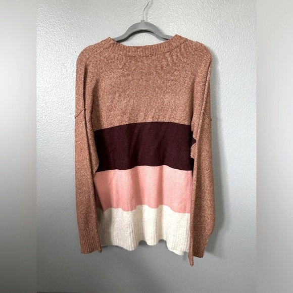 🚨 Arizona Jean Co Women’s Crewneck Stripe Over-Sized Sweater, Multicolor. - Picture 5 of 6